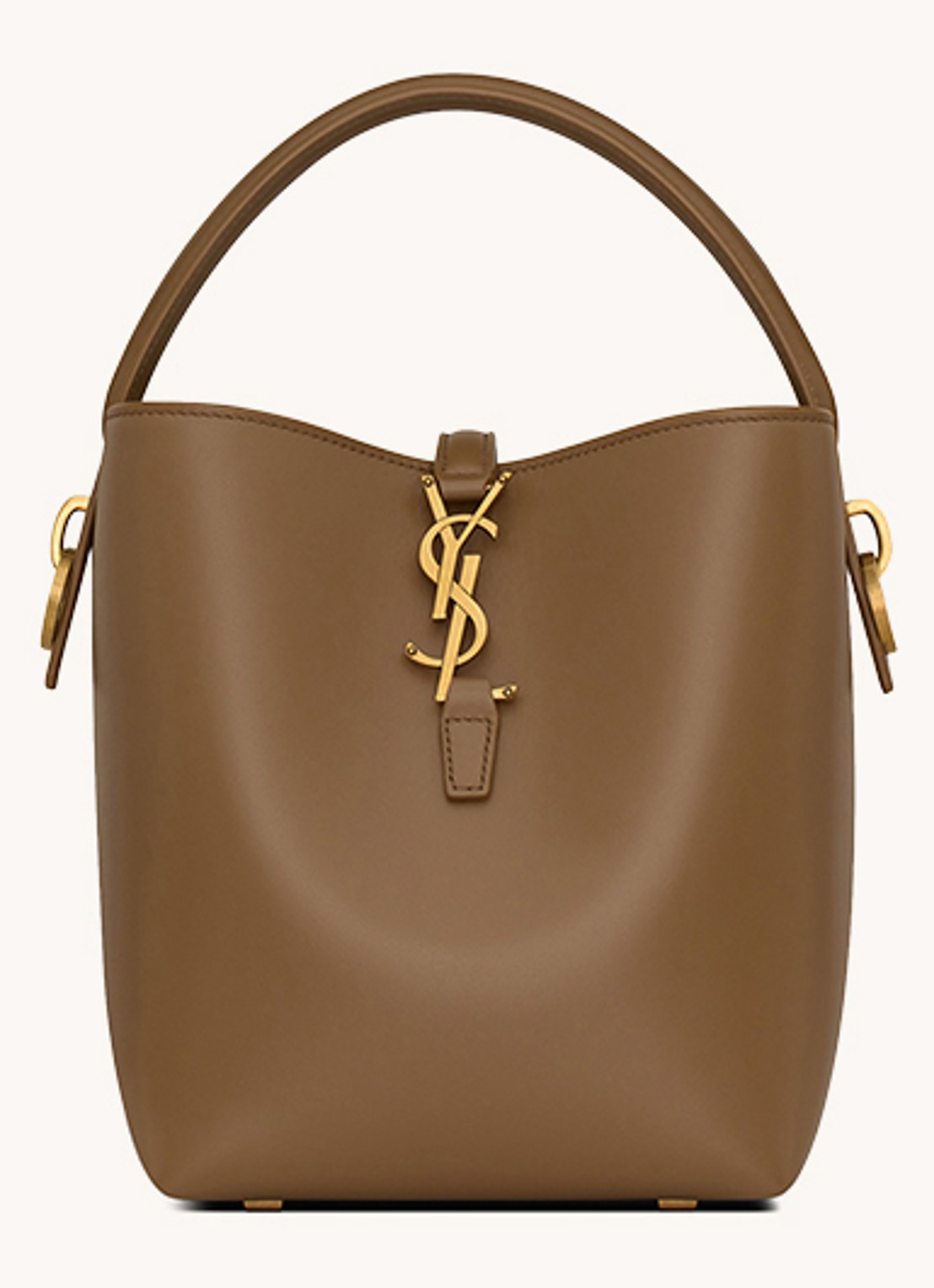 Saint Laurent Le 37 Small handtas van kalfsleer - voorkant 5 bruin
