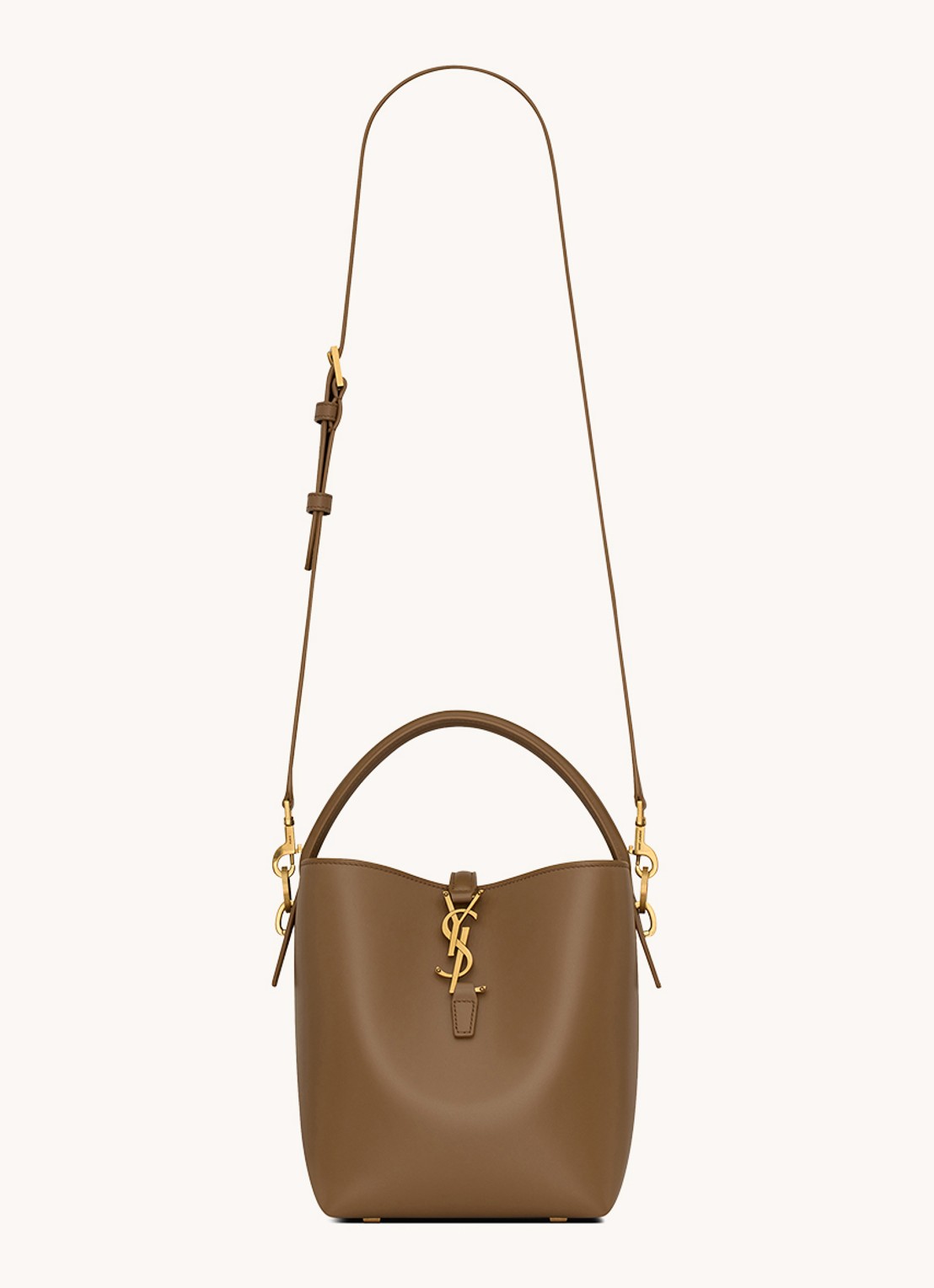 Saint Laurent Le 37 Small handtas van kalfsleer - voorkant 6 bruin