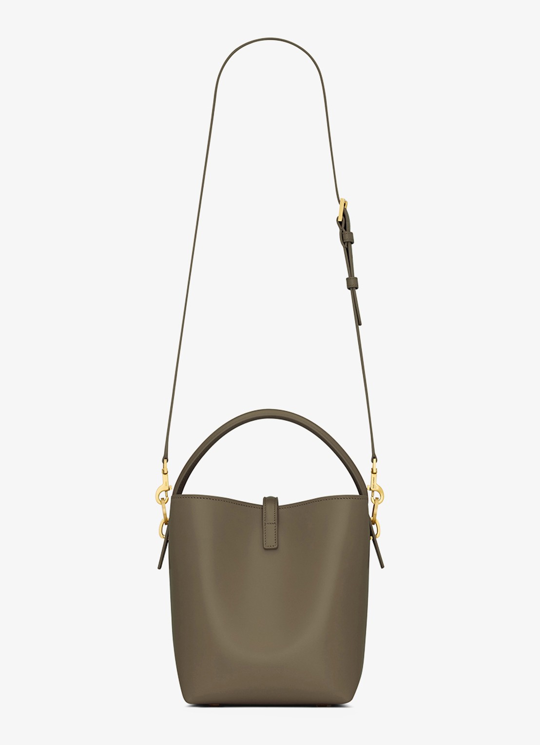 Saint Laurent Le 37 Small handtas van kalfsleer - detail 2 bronsgroen