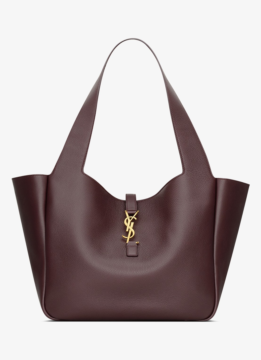 Saint Laurent Le 5 À 7 Bea shopper van kalfsleer - voorkant 5 bordeauxrood