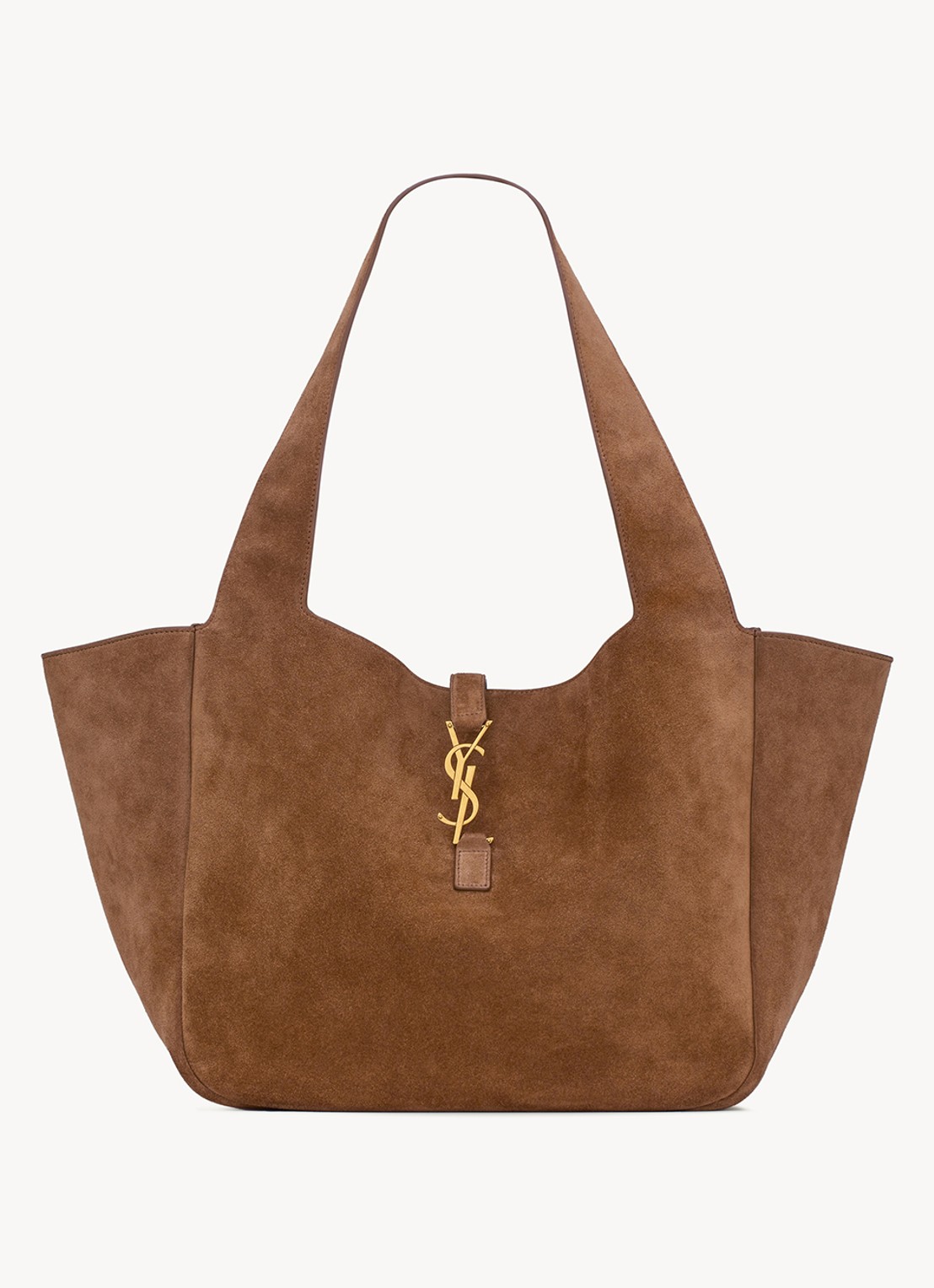 Saint Laurent Le 5 À 7 Bea shopper van kalfssuède - voorkant 5 bruin