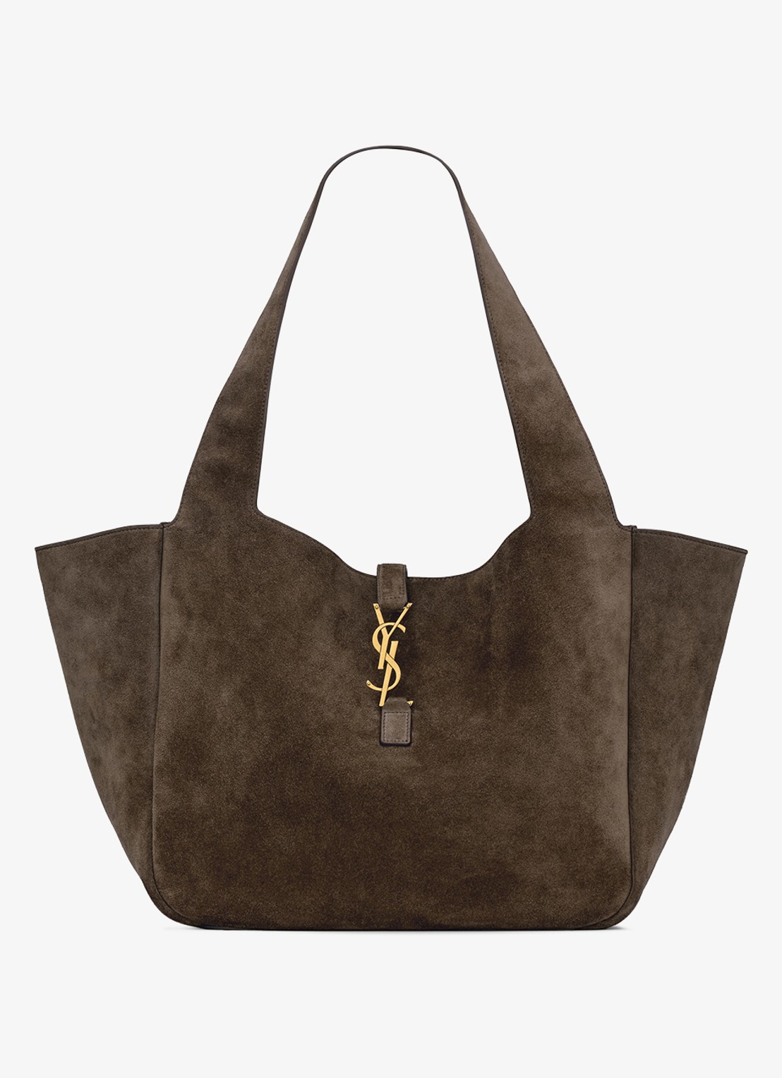 Saint Laurent Le 5 À 7 Bea shopper van kalfssuède - voorkant 2 donkerbruin