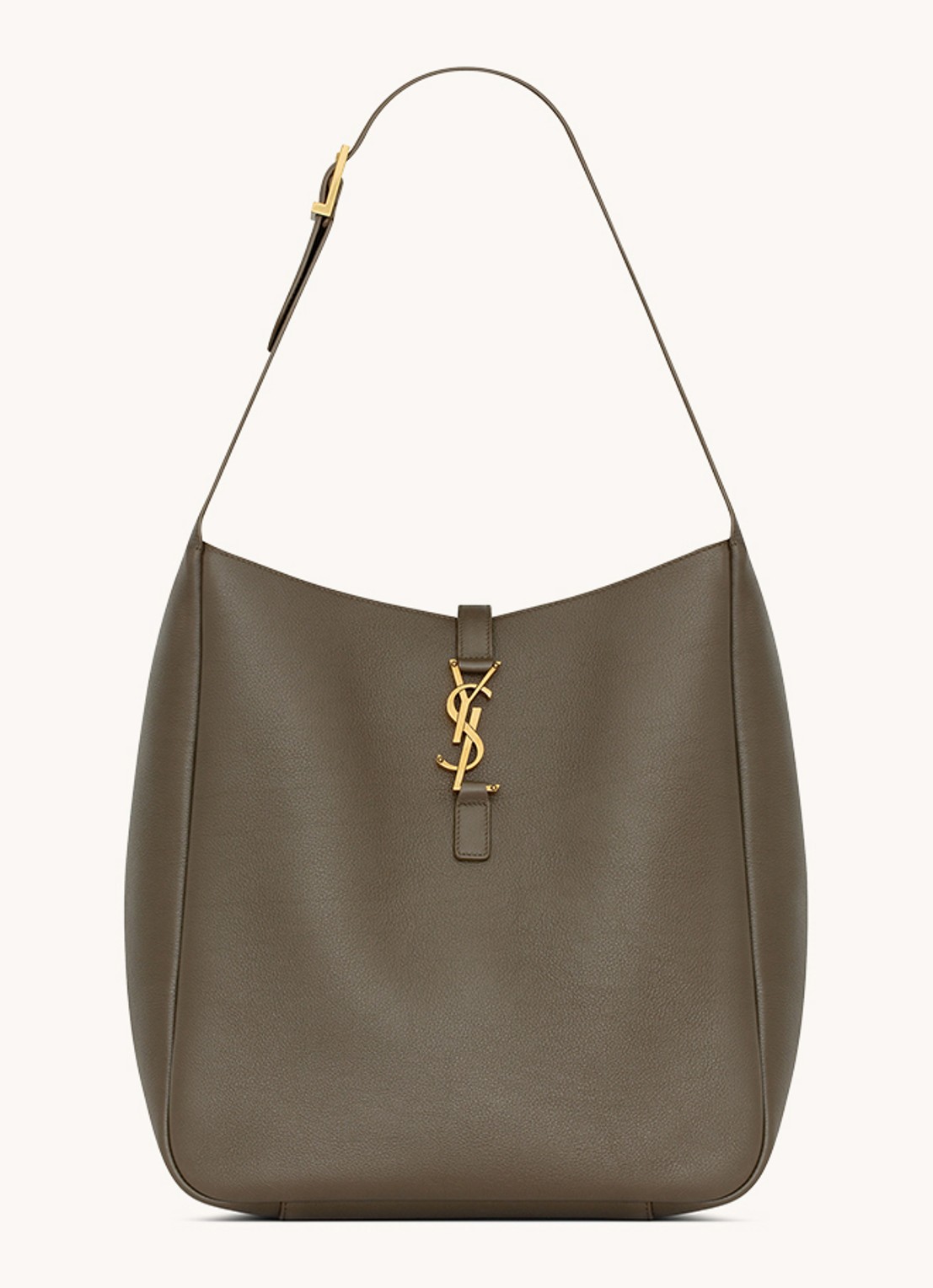 Saint Laurent Le 5 À 7 Large handtas van lamsleer - voorkant 2 groen