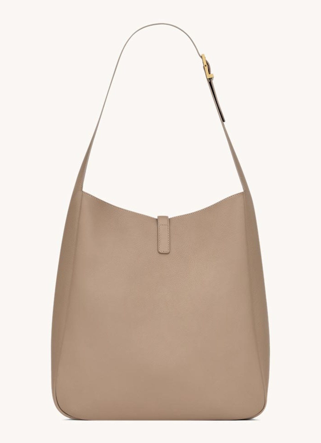 Saint Laurent Le 5 À 7 Large schoudertas van kalfsleer - achterkant donkerbeige