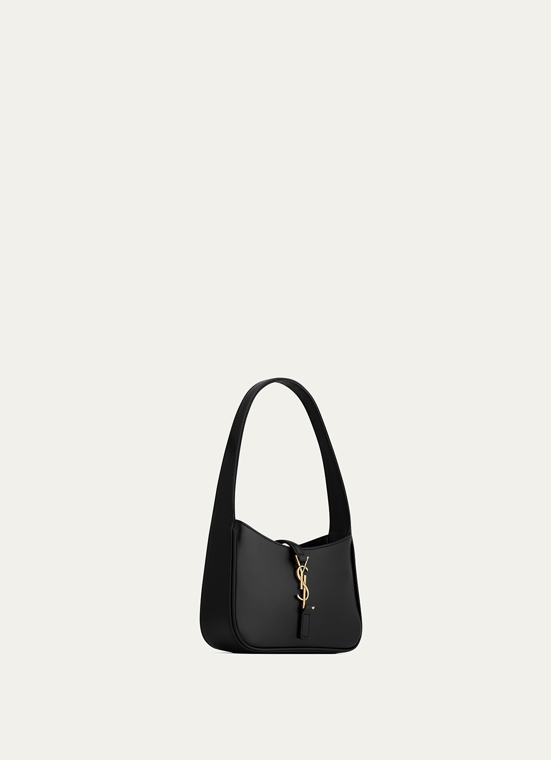 Saint Laurent Le 5 À 7 Mini Hobo schoudertas van kalfsleer - detail 2 zwart