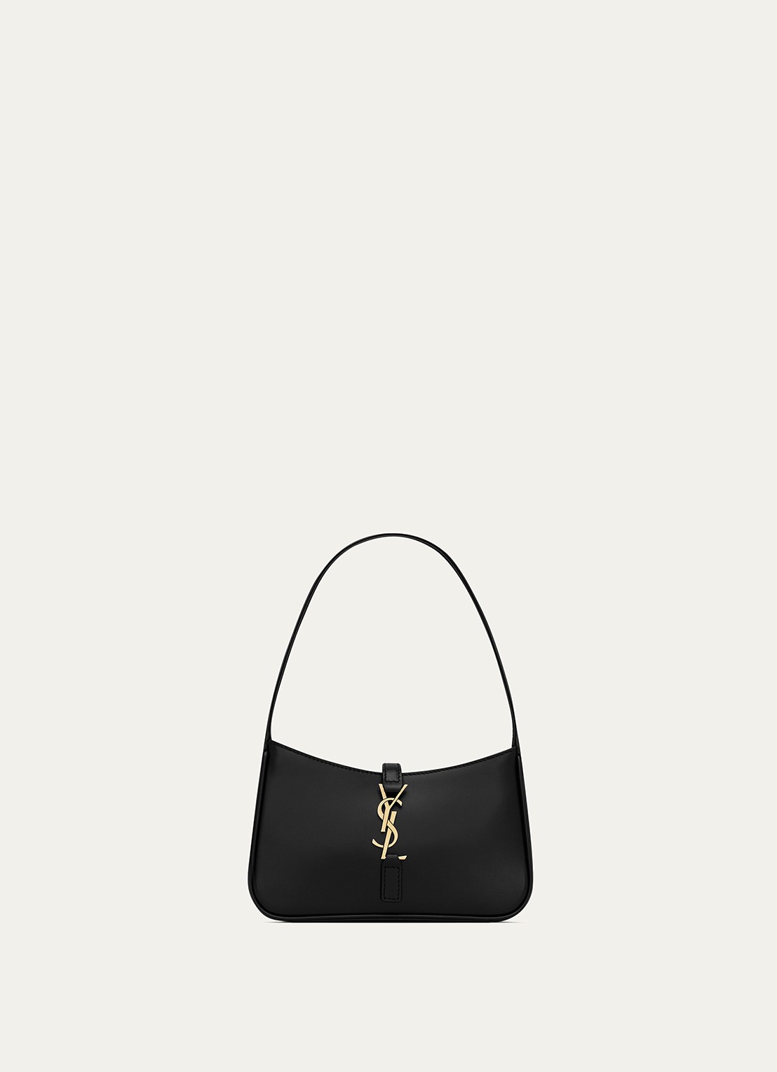 Saint Laurent Le 5 À 7 Mini Hobo schoudertas van kalfsleer - voorkant 3 zwart