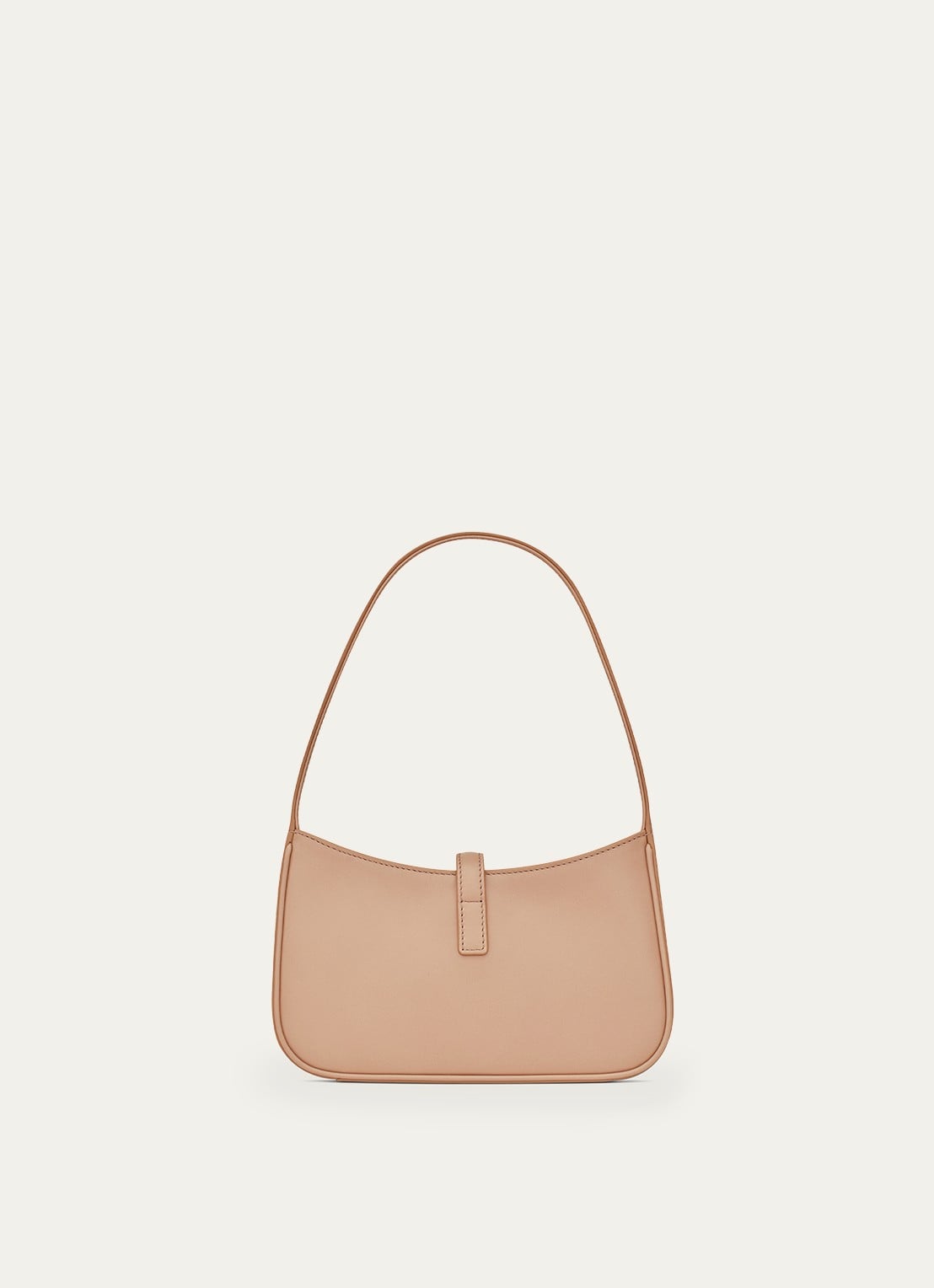 Saint Laurent Le 5 À 7 Mini Hobo schoudertas van kalfsleer - detail 2 donkerbeige
