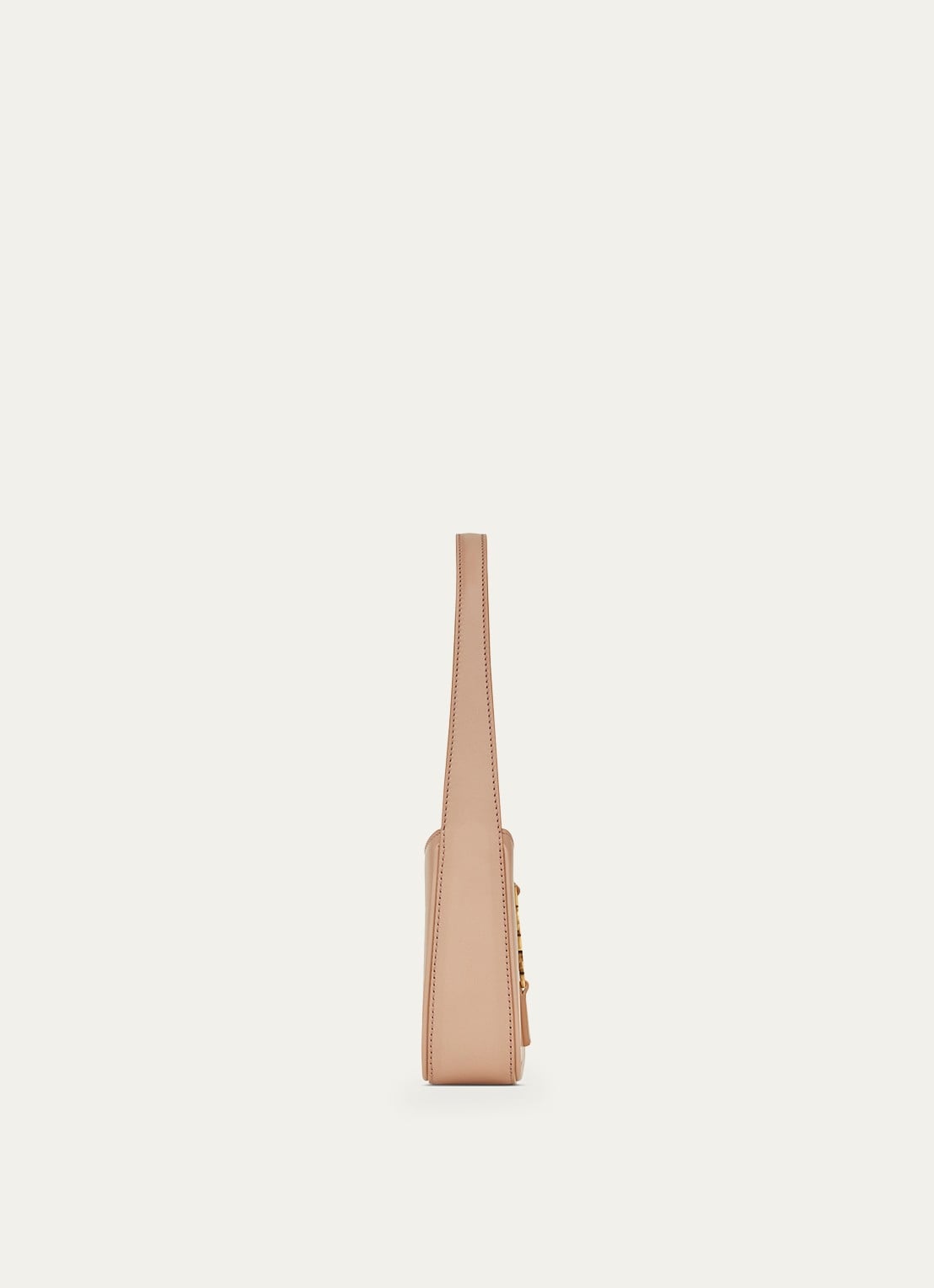 Saint Laurent Le 5 À 7 Mini Hobo schoudertas van kalfsleer - detail 3 donkerbeige