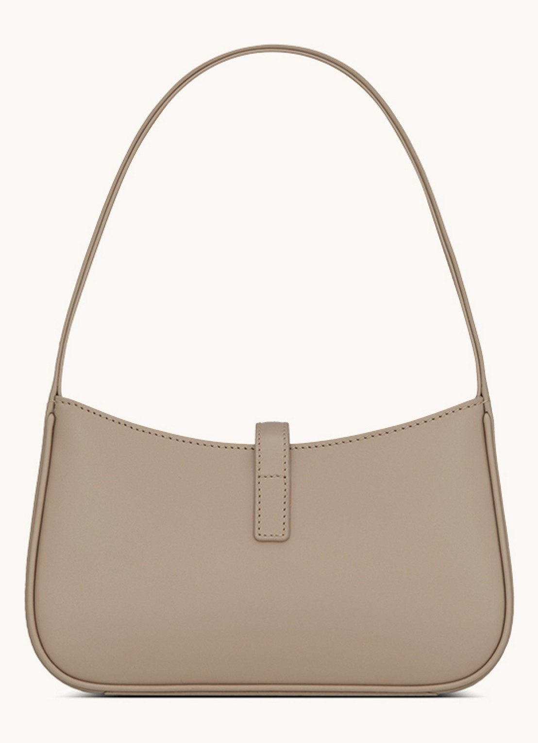 Saint Laurent Le 5 À 7 Mini schoudertas van kalfsleer - detail donkerbeige
