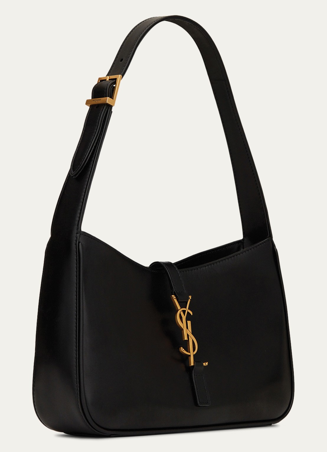 Saint Laurent Le 5 À 7 schoudertas van kalfsleer - detail 3 zwart