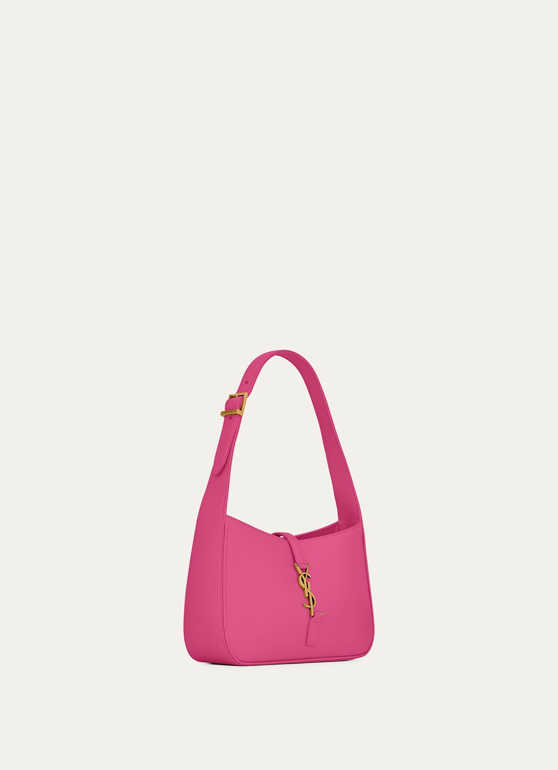 Saint Laurent Le 5 à 7 schoudertas van kalfsleer - detail 5 fuchsia