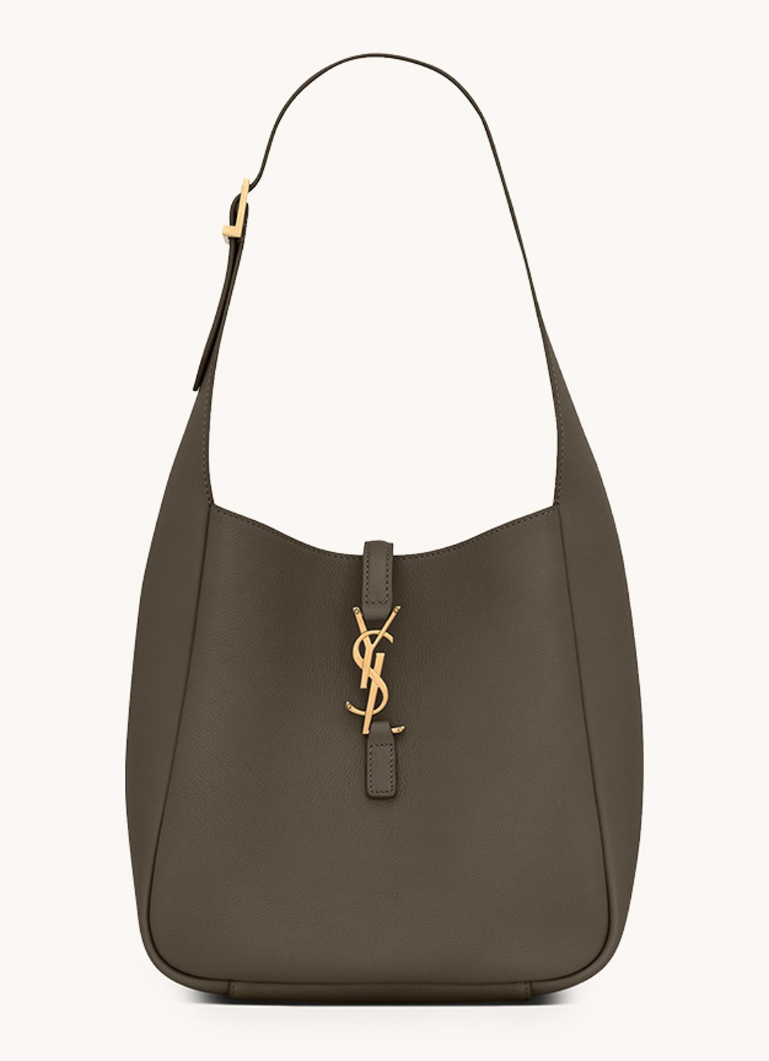 Saint Laurent Le 5 À 7 Supple Small schoudertas van kalfsleer - voorkant 5 bronsgroen