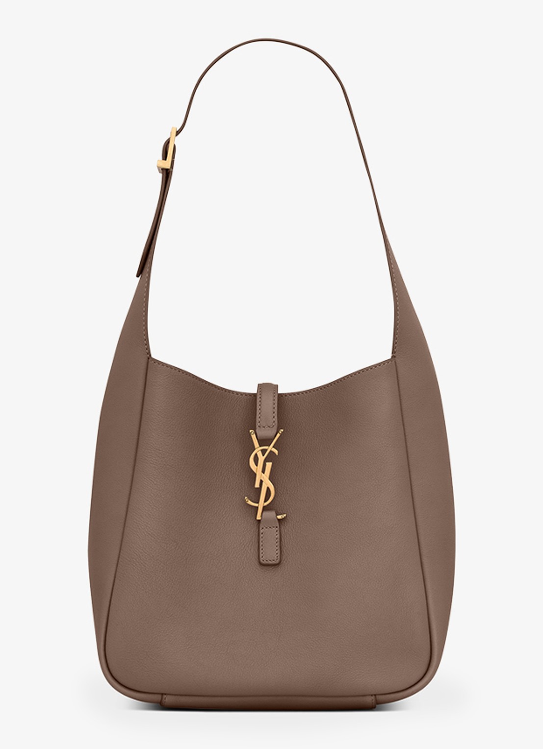 Saint Laurent Le 5 À 7 Supple Small schoudertas van kalfsleer - voorkant 3 taupe