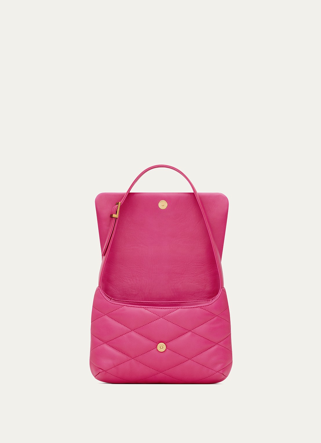 Saint Laurent Le 57 Hobo schoudertas in quilted lamsleer - detail 2 roze