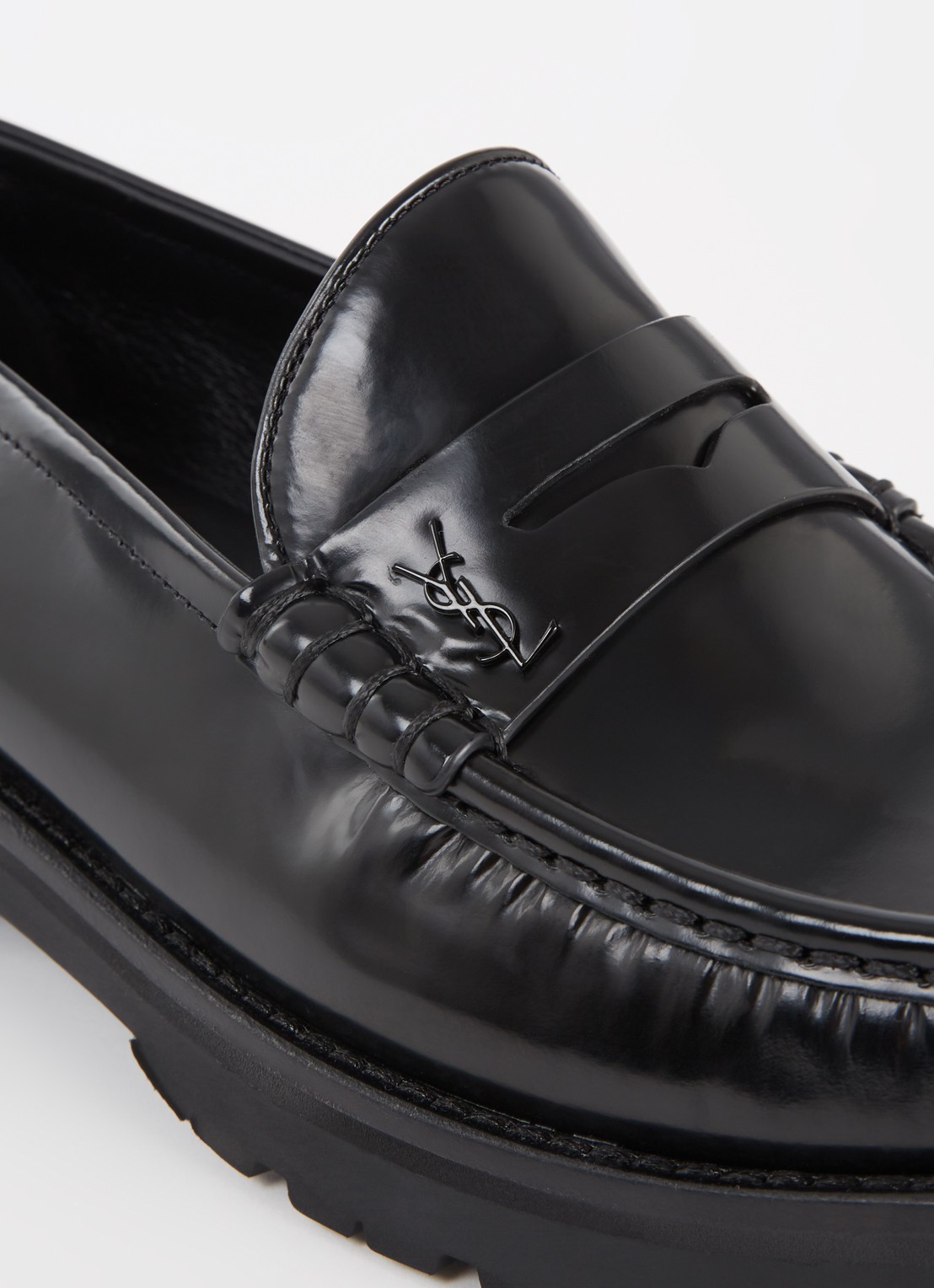 Saint Laurent Loafer van kalfsleer - detail 4 zwart
