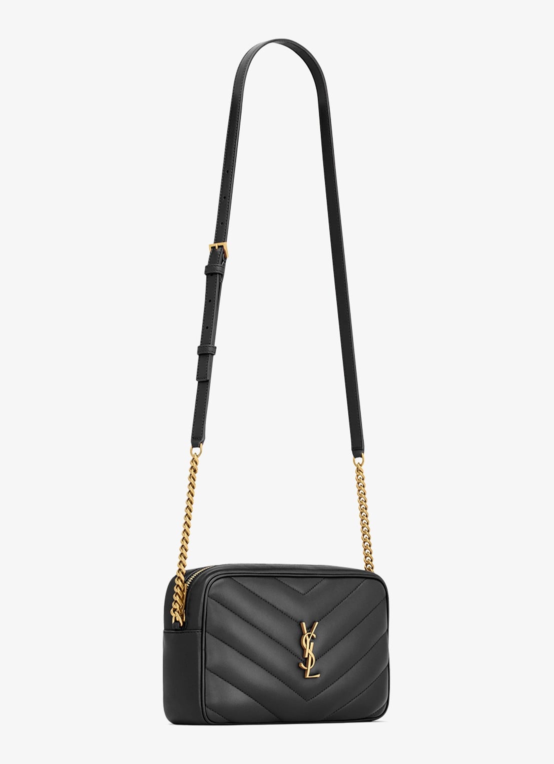 Saint Laurent Loulou crossbodytas van lamsleer - detail 3 zwart