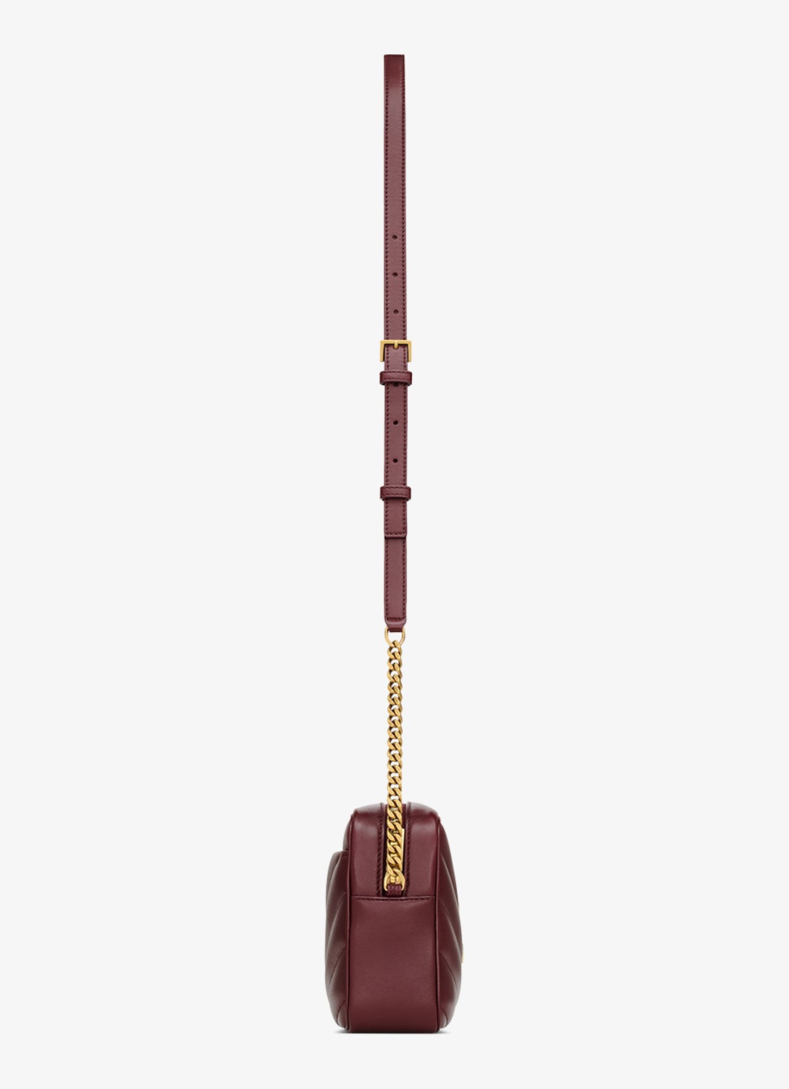 Saint Laurent Loulou crossbodytas van lamsleer - detail 3 donkerrood