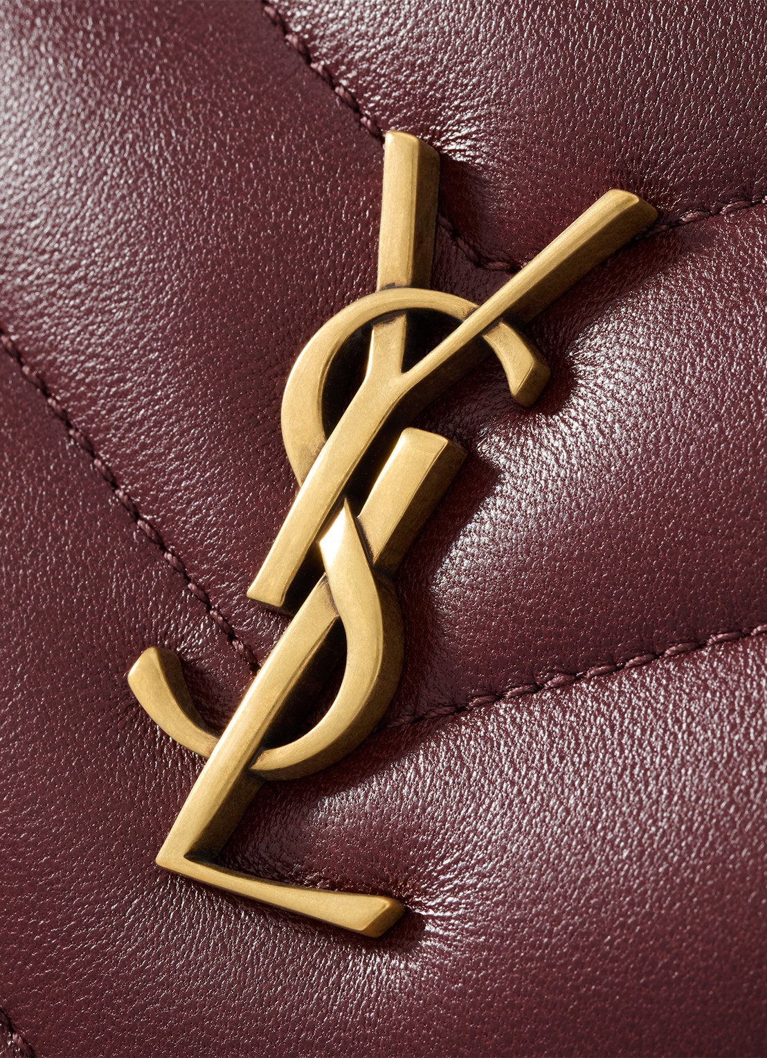 Saint Laurent Loulou crossbodytas van lamsleer - detail 4 donkerrood