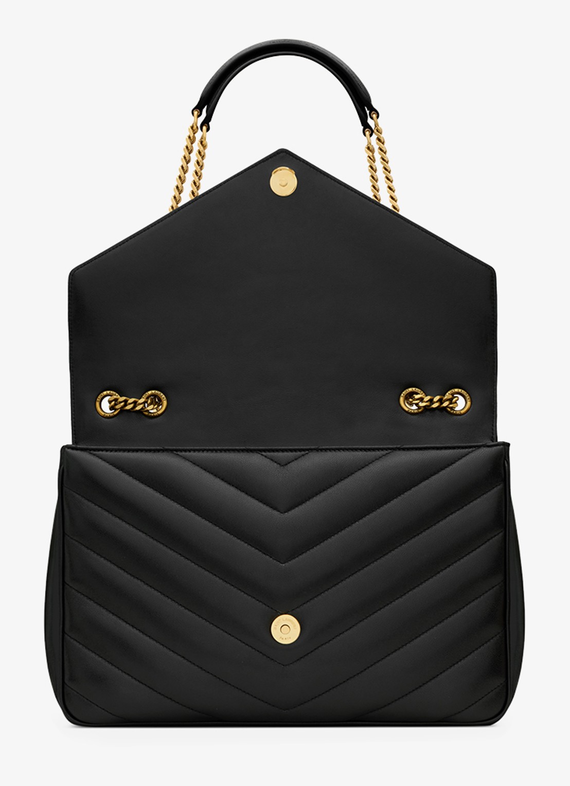 Saint Laurent Loulou Large schoudertas van lamsleer - detail 2 zwart