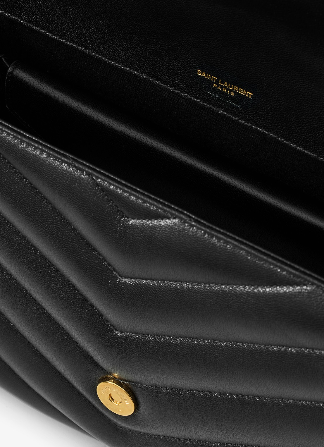 Saint Laurent Loulou Large schoudertas van lamsleer - detail 6 zwart