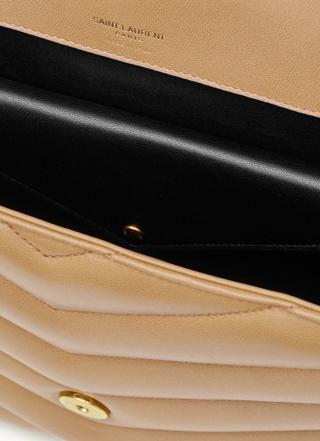 Saint Laurent Loulou Large schoudertas van lamsleer - detail 6 lichtbruin