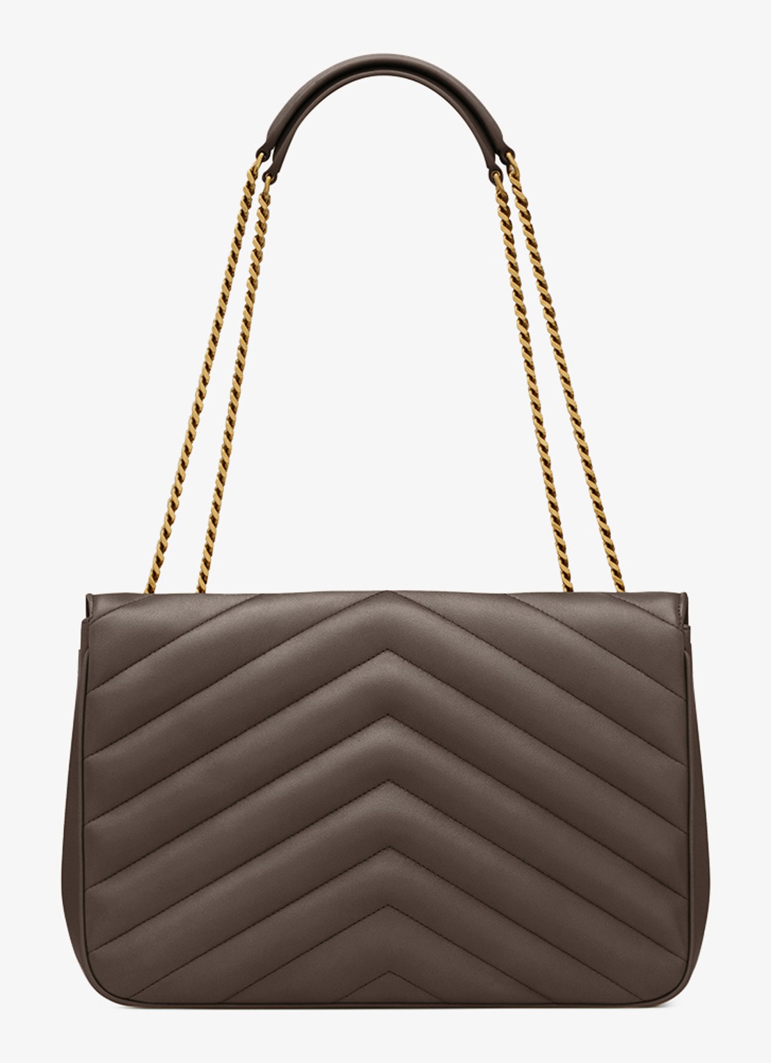 Saint Laurent Loulou Large schoudertas van lamsleer - achterkant grijs