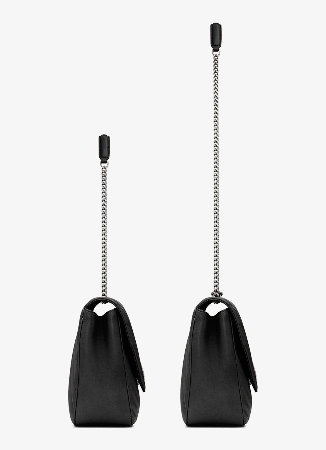 Saint Laurent Loulou Large schoudertas van quilted lamsleer - detail 4 zwart