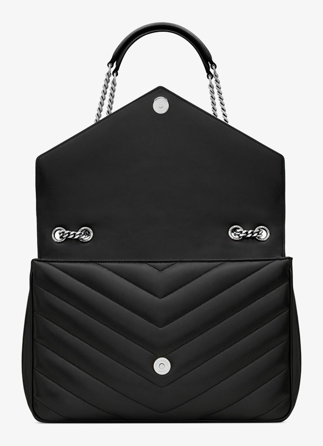 Saint Laurent Loulou Large schoudertas van quilted lamsleer - detail 5 zwart