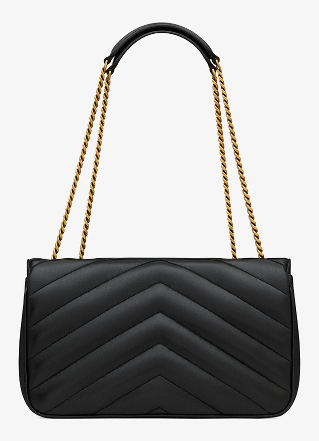 Saint Laurent Loulou Medium schoudertas van lamsleer - voorkant 8 zwart