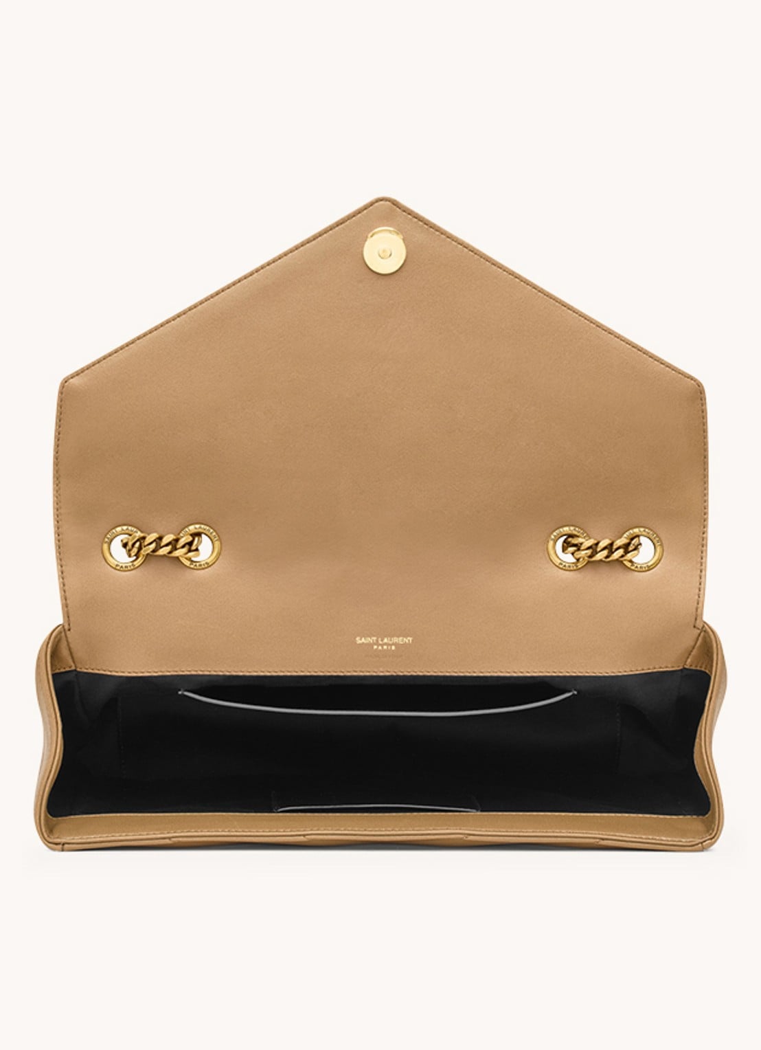 Saint Laurent Loulou Medium schoudertas van lamsleer - detail 3 lichtbruin