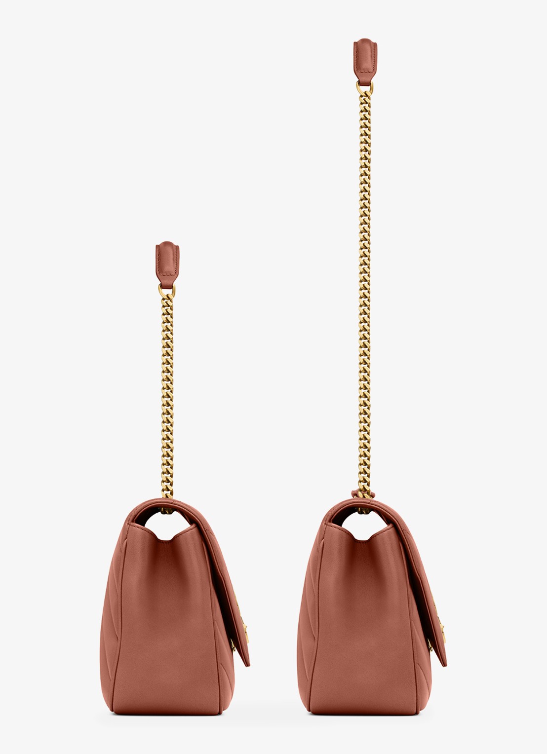 Saint Laurent Loulou Medium schoudertas van lamsleer - detail 4 roestbruin