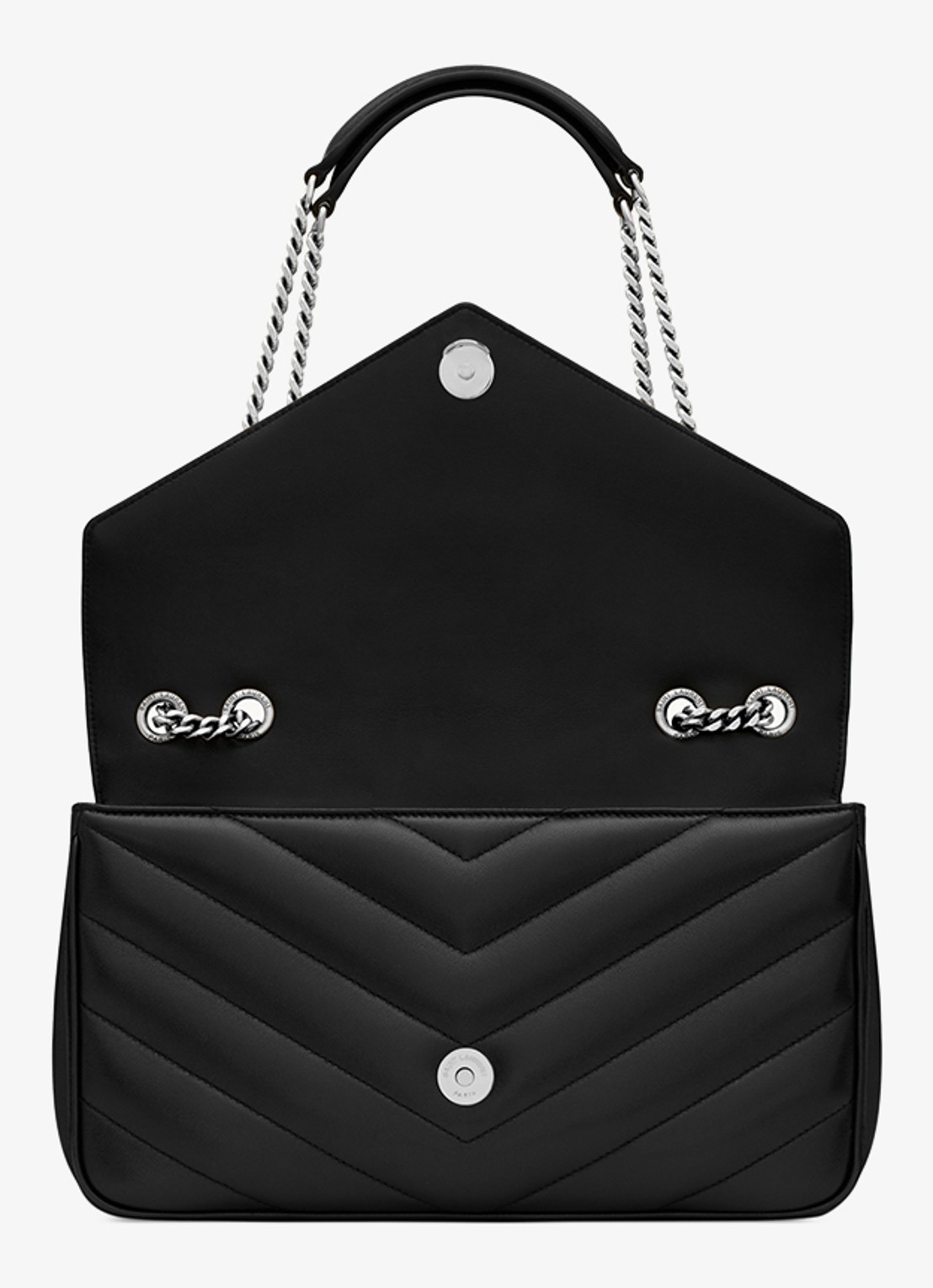 Saint Laurent Loulou Medium schoudertas van quilted lamsleer - detail 5 zwart