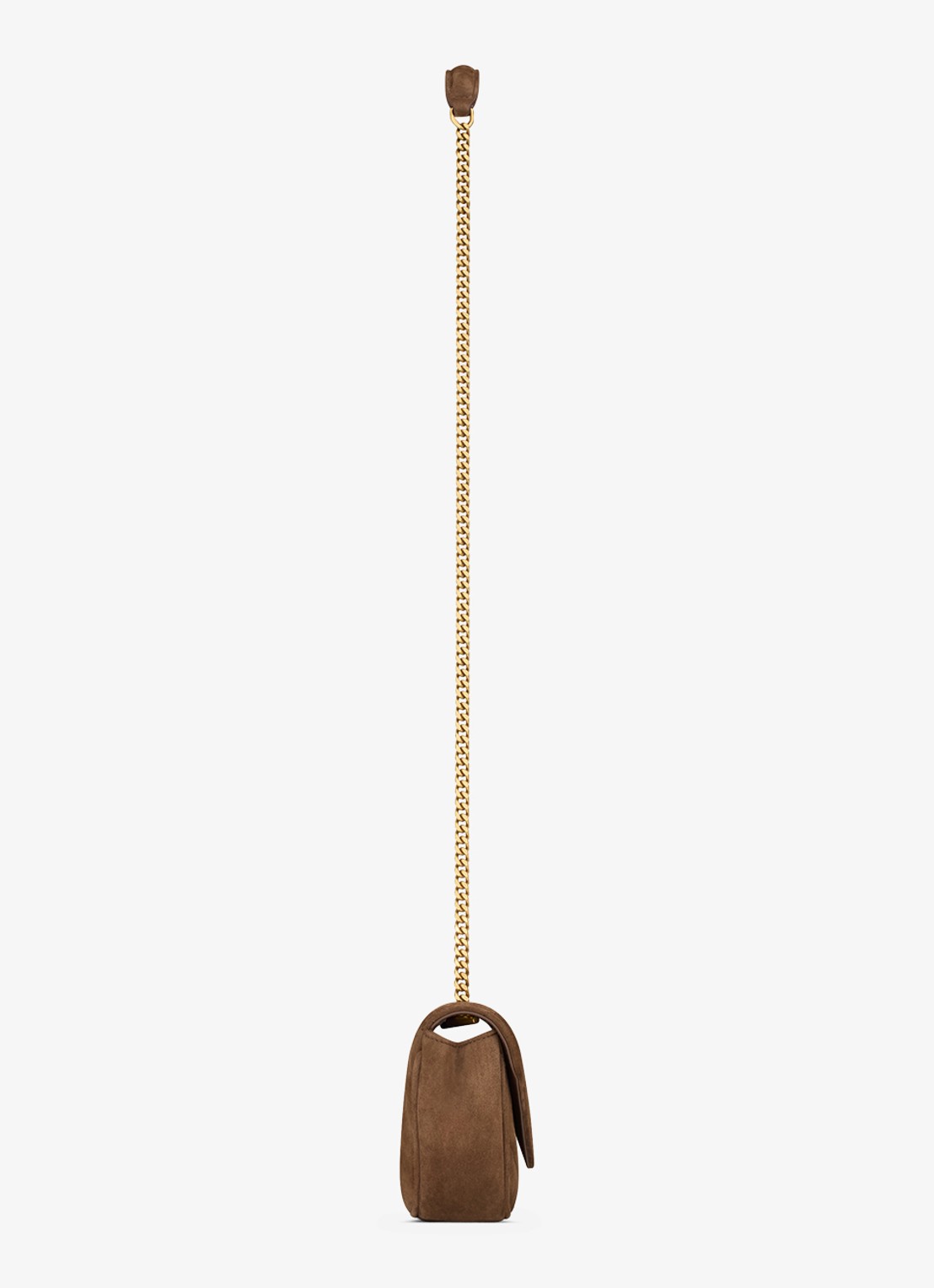 Saint Laurent Loulou Mini crossbodytas van kalfssuède - detail 4 bruin