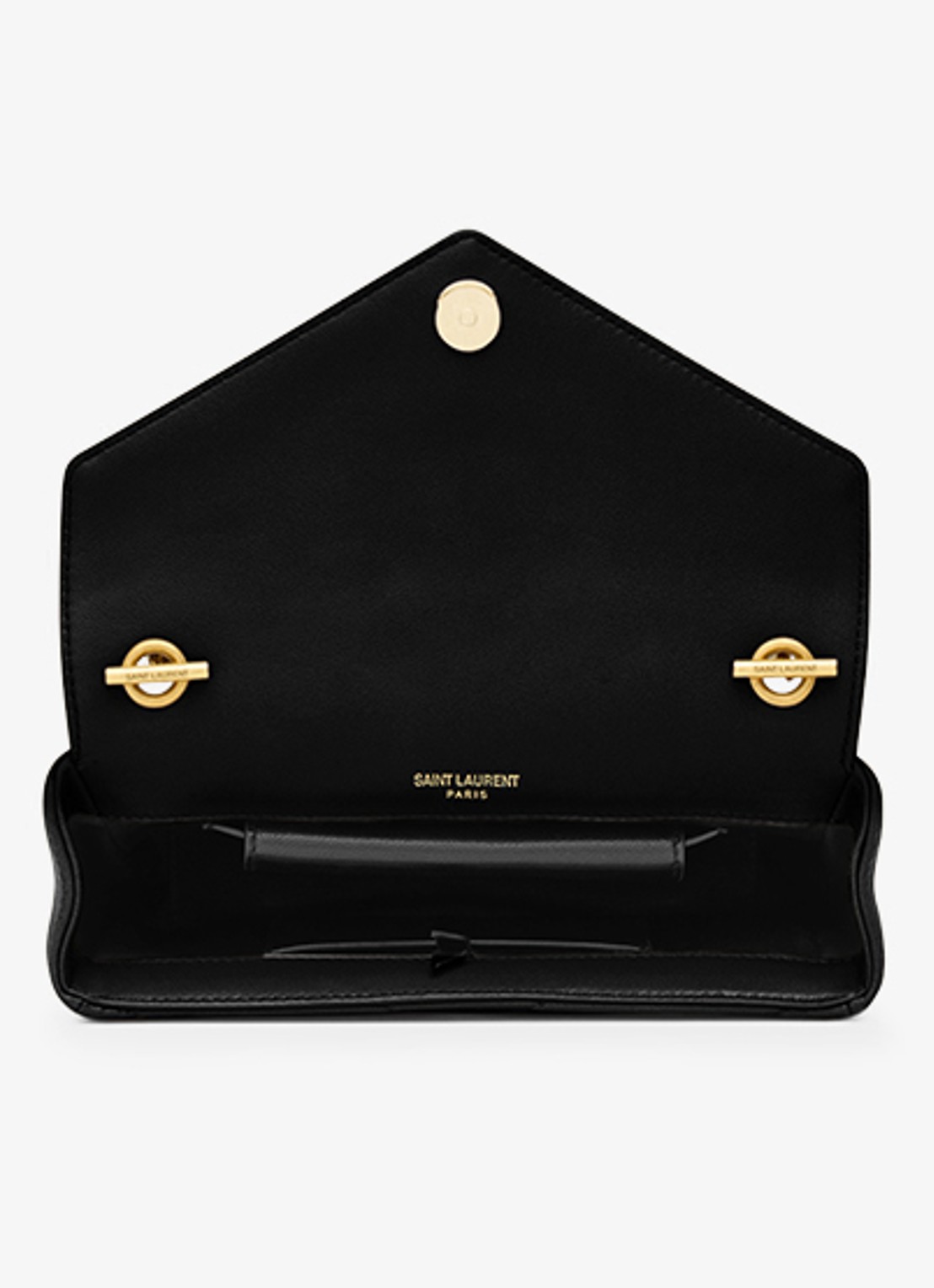 Saint Laurent Loulou Mini crossbodytas van lamsleer - detail 5 zwart