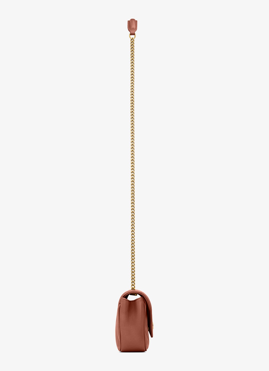 Saint Laurent Loulou Mini crossbodytas van lamsleer - detail 4 roestbruin