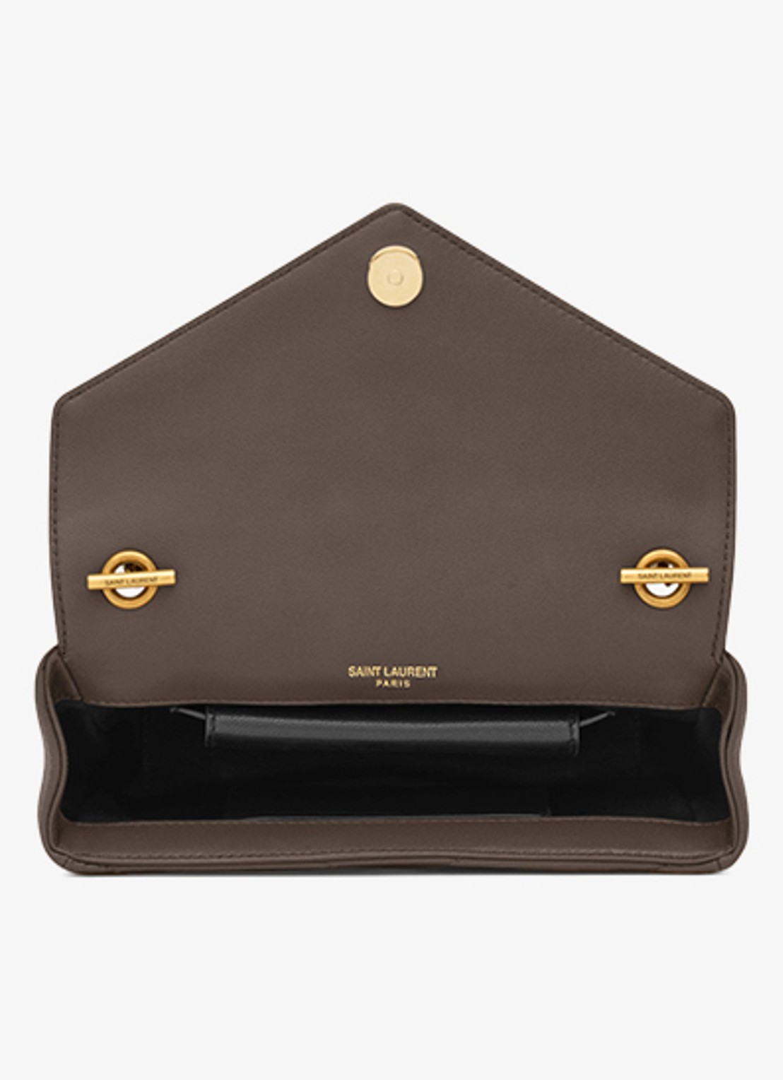 Saint Laurent Loulou Mini crossbodytas van lamsleer - detail 6 taupe