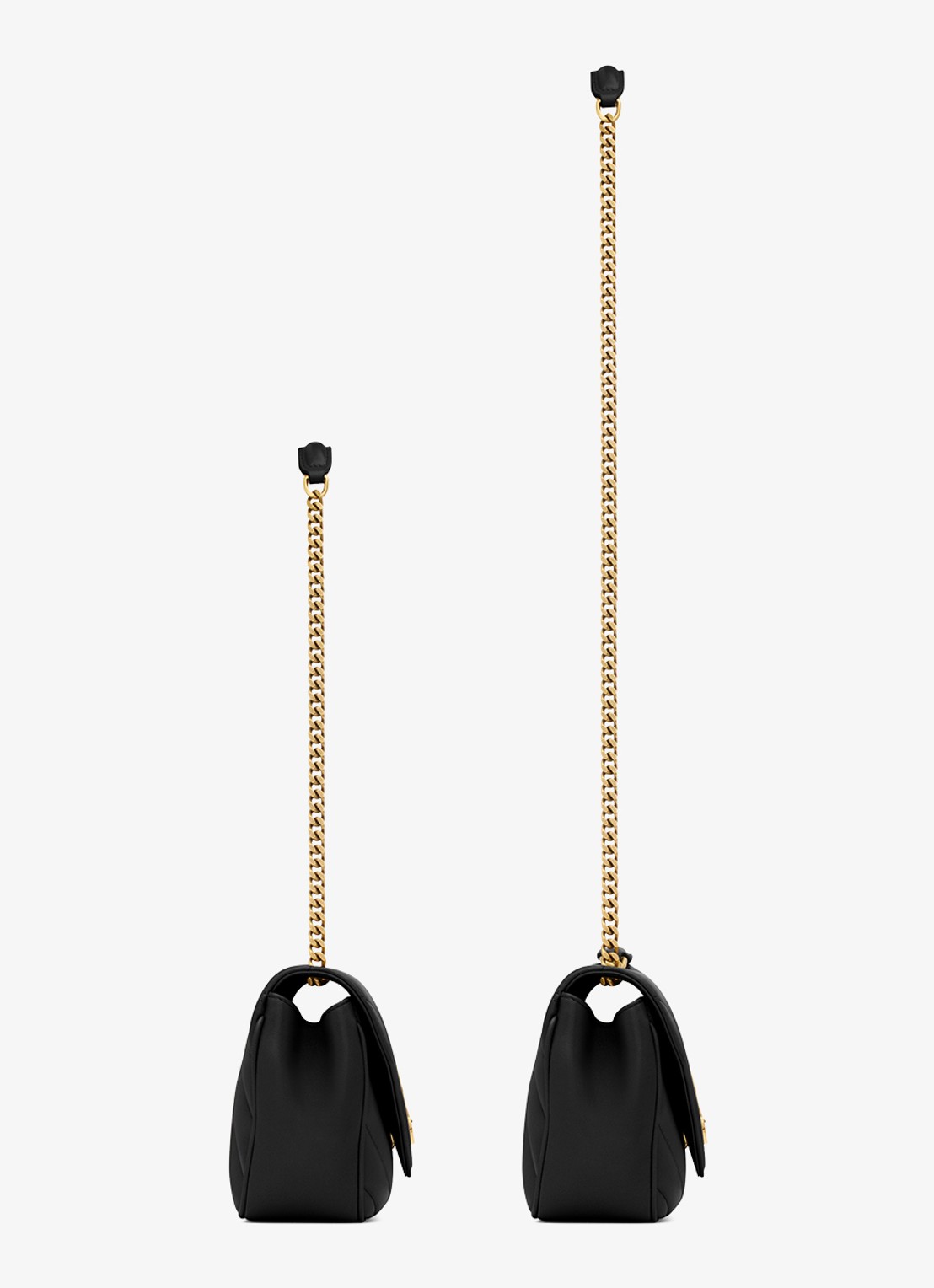 Saint Laurent Loulou Small schoudertas van lamsleer - achterkant 6 zwart