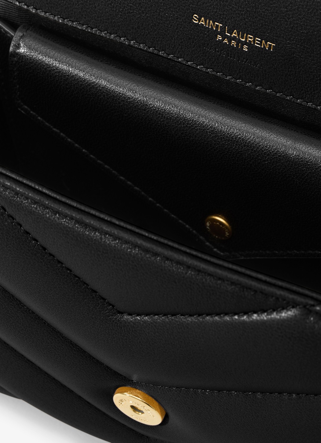 Saint Laurent Loulou Small schoudertas van lamsleer - detail 5 zwart