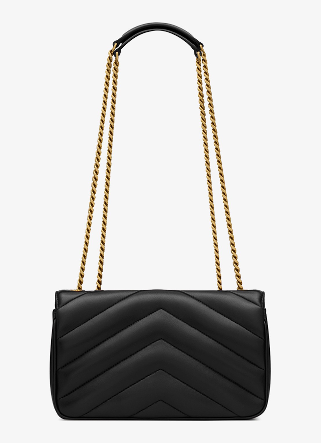 Saint Laurent Loulou Small schoudertas van lamsleer - voorkant 8 zwart