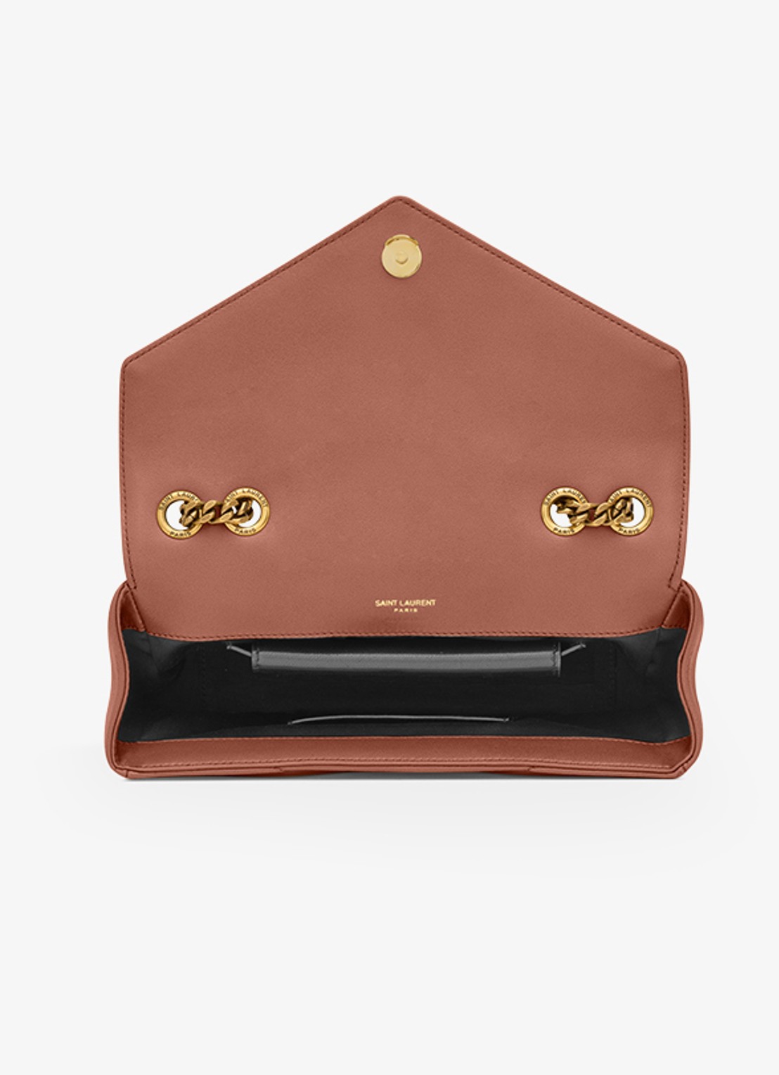 Saint Laurent Loulou Small schoudertas van lamsleer - detail 4 roestbruin