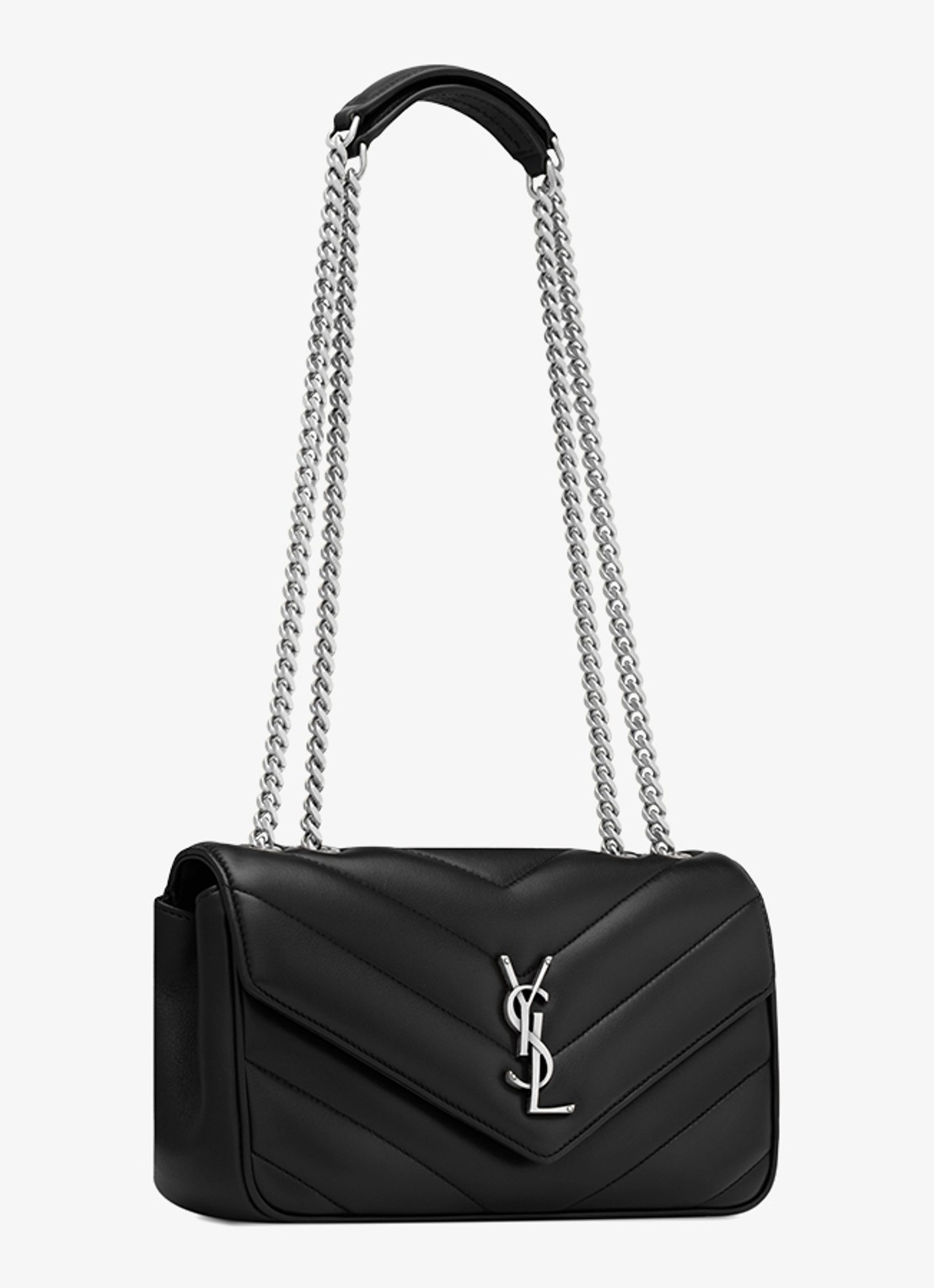 Saint Laurent Loulou Small schoudertas van quilted lamsleer - detail 4 zwart