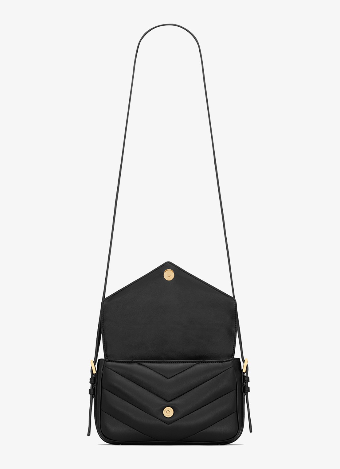 Saint Laurent Loulou Toy crossbodytas van lamsleer - detail 4 zwart
