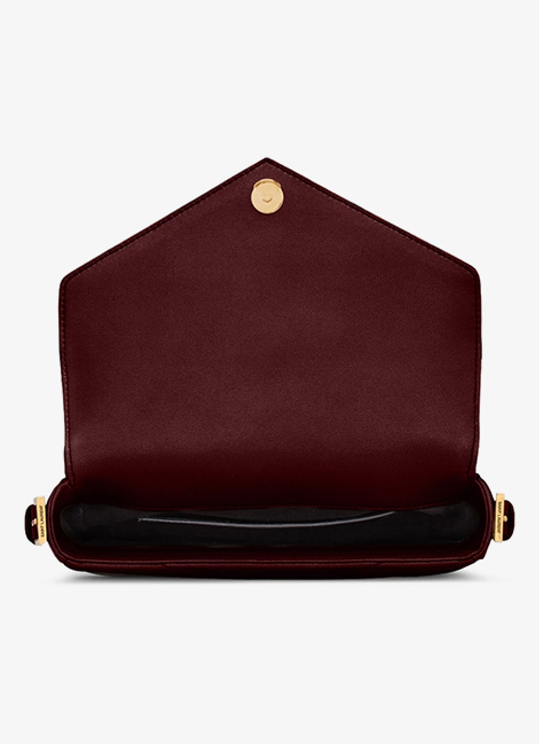 Saint Laurent Loulou Toy crossbodytas van lamsleer - detail 4 donkerrood