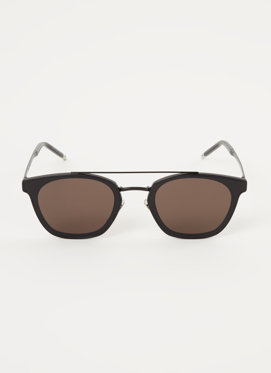 Saint Laurent Metal zonnebril SL28 - voorkant 4 zwart
