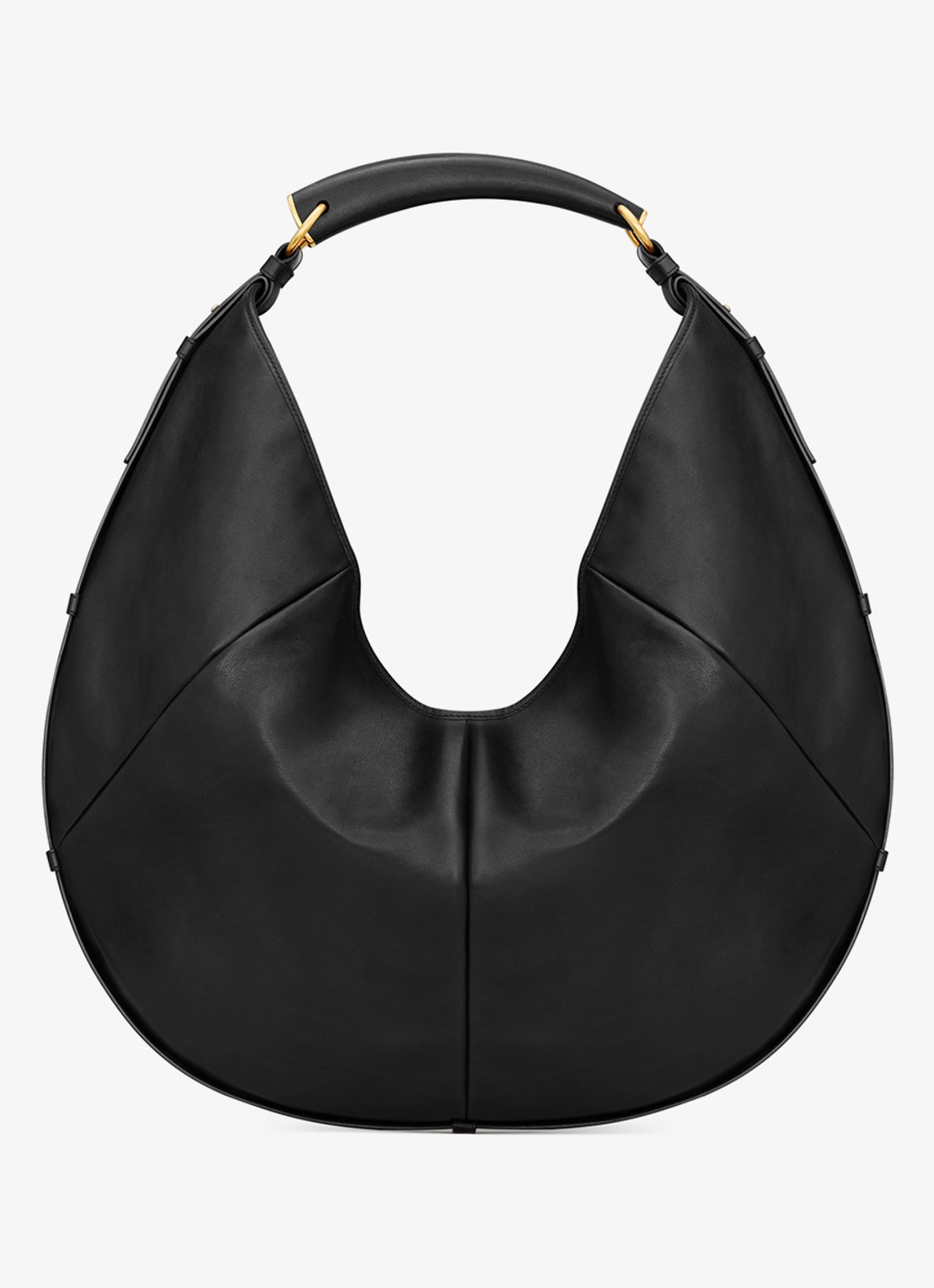 Saint Laurent Mombasa Large schoudertas van kalfsleer - voorkant zwart