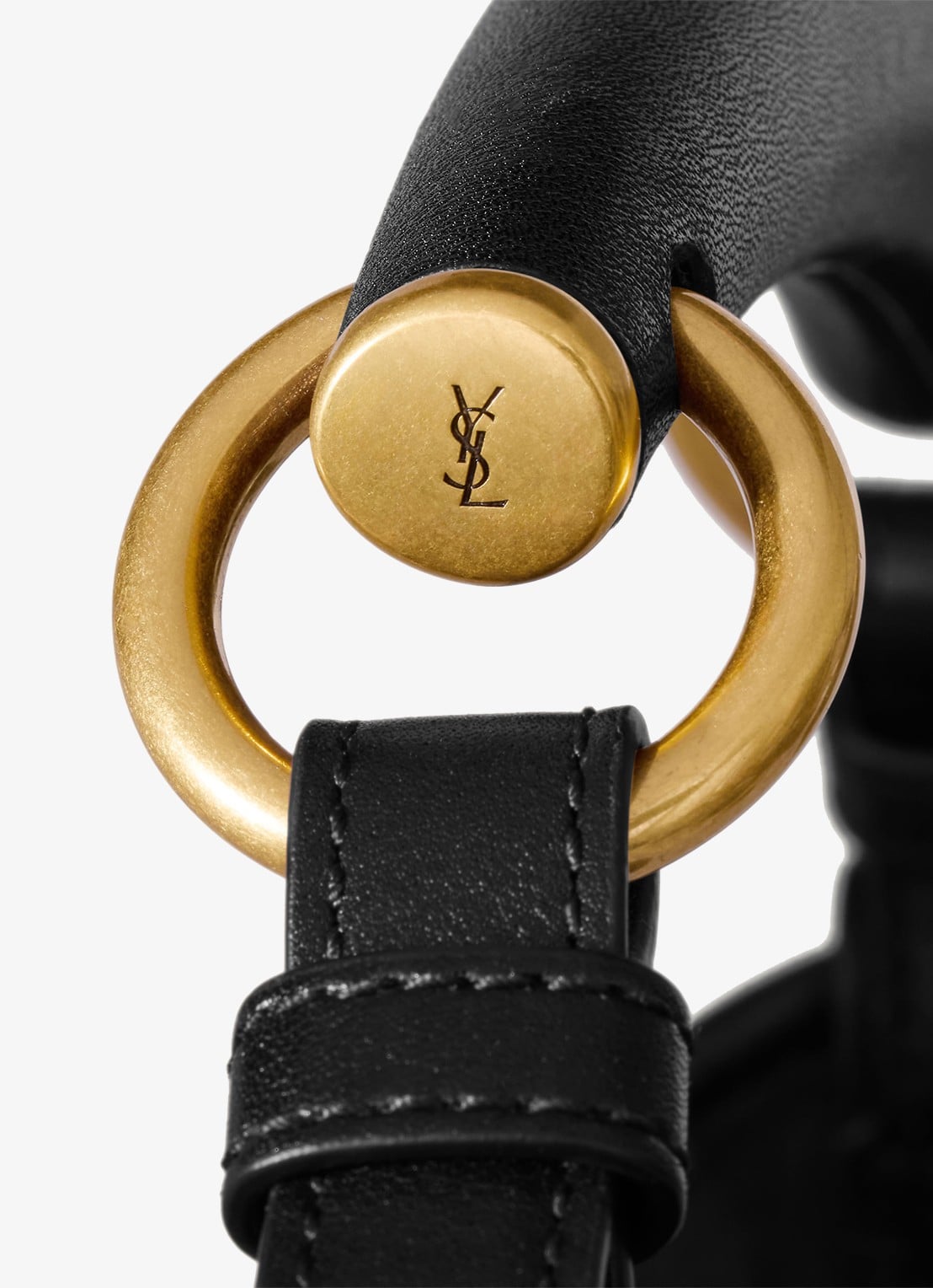 Saint Laurent Mombasa Medium schoudertas van kalfsleer - detail 3 zwart