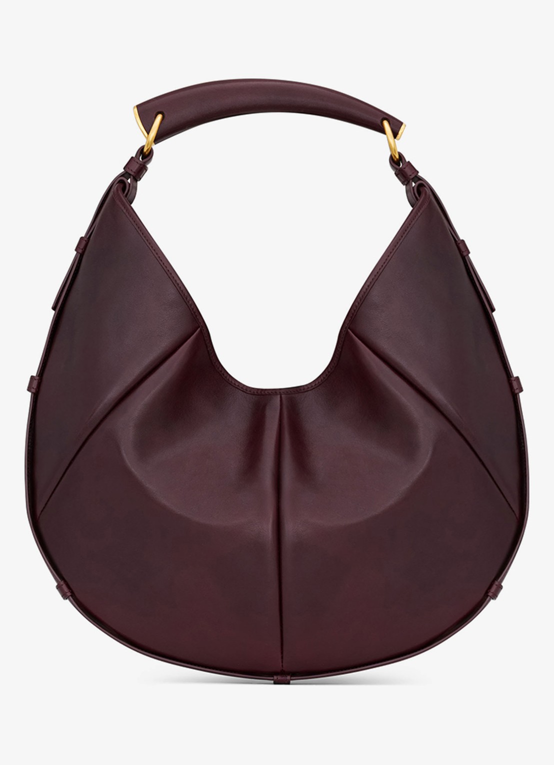Saint Laurent Mombasa Medium schoudertas van kalfsleer - voorkant 5 donkerrood