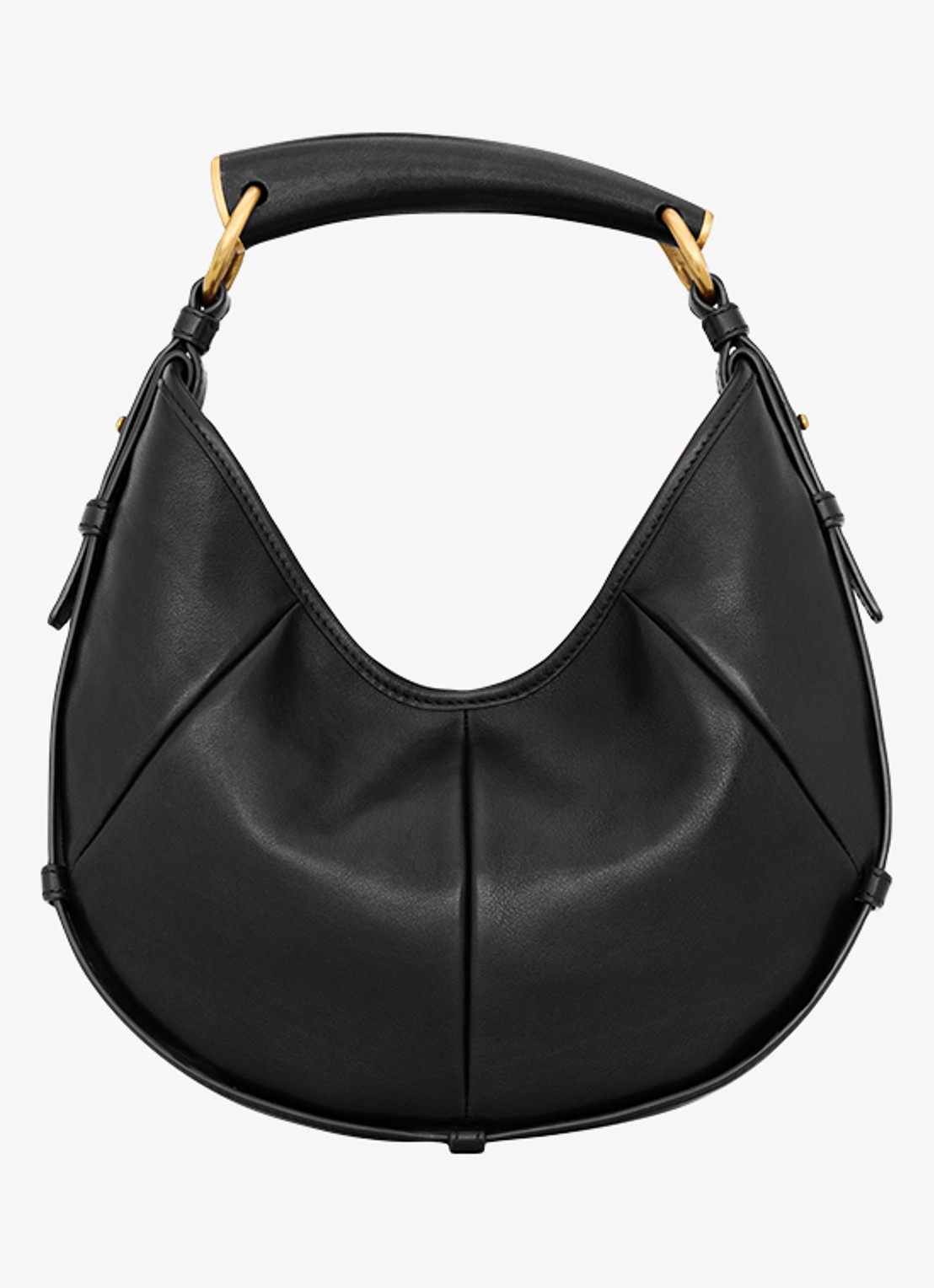 Saint Laurent Mombasa Small schoudertas van kalfsleer - voorkant 2 zwart