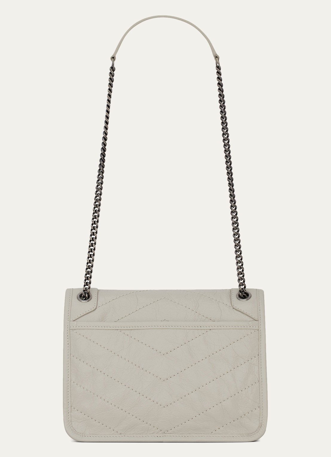 Saint Laurent Niki Baby schoudertas van kalfsleer - detail 5 gebroken wit