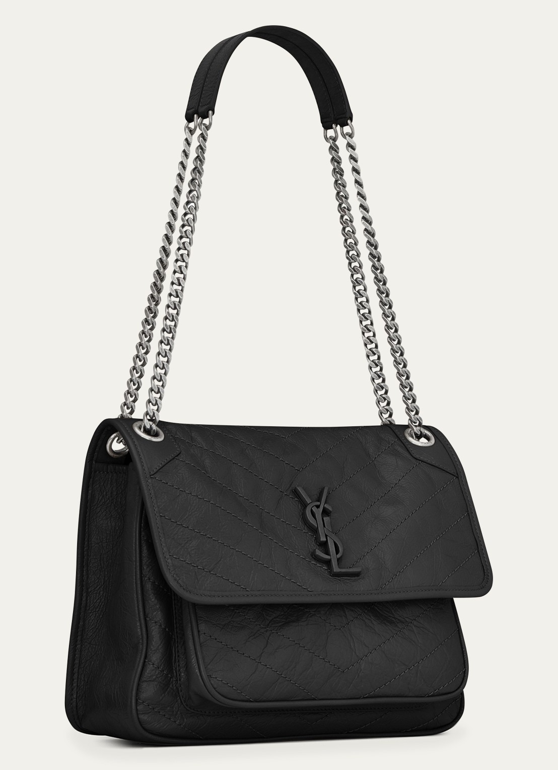 Saint Laurent Niki Medium schoudertas van kalfsleer - detail 6 zwart